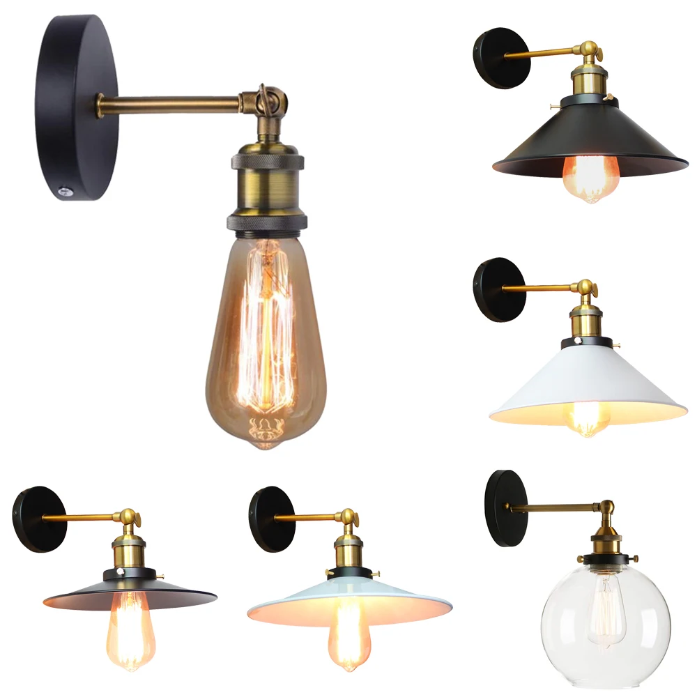 

American Loft Wall Lamp Industrial Retro Wall Light Corridor Cafe Bar Personality Wall Sconce E27 Bulb Home Decoration Lighting