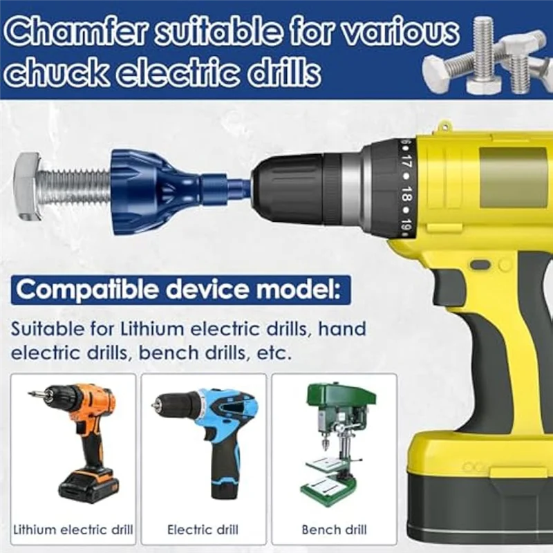 4 قطعة أداة الشطب الخارجية لإزالة الأزيز لقمة مثقاب الشطب ، أداة إصلاح خيط الترباس ، لـ 5-25 مللي متر/3-20 مللي متر متينة
