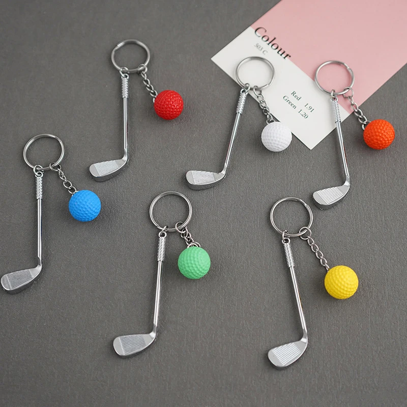 Golf Ball Key Chain Top Grade Metal Keychain Car Key Chain Key Ring Sporting Goods Sports Gift For Souvenir Ball Key Ring