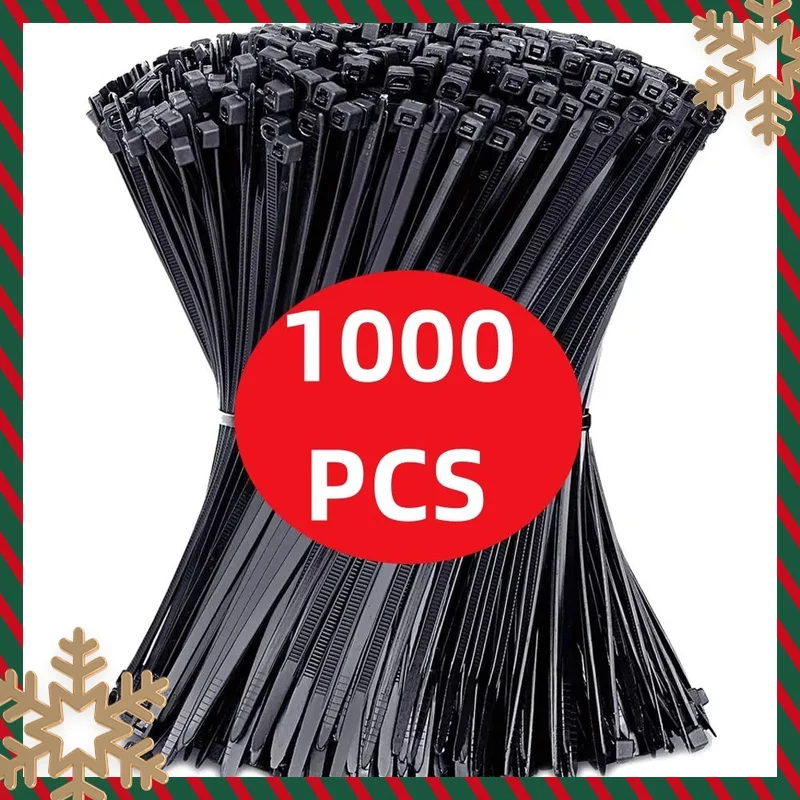 

100/1000Pcs Plastic Nylon Cable Ties Detachable Self-locking Cord Ties Straps Fastening Loop Reusable Wire Ties For Home Office