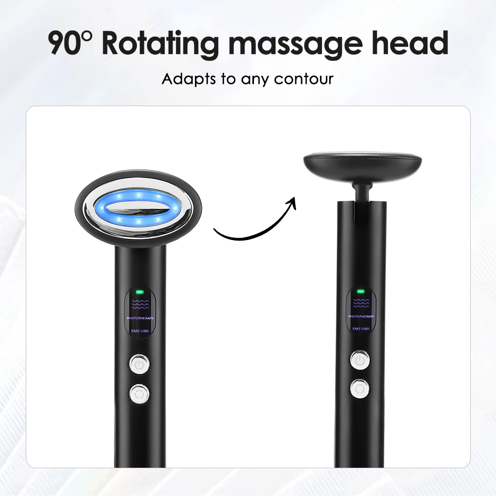 Ems Augen massage gerät 9 Farbe LED Phototherapie Vibration beheizte Augen massage Schönheits stift entfernen Augen taschen Augenringe Facelifting-Werkzeug