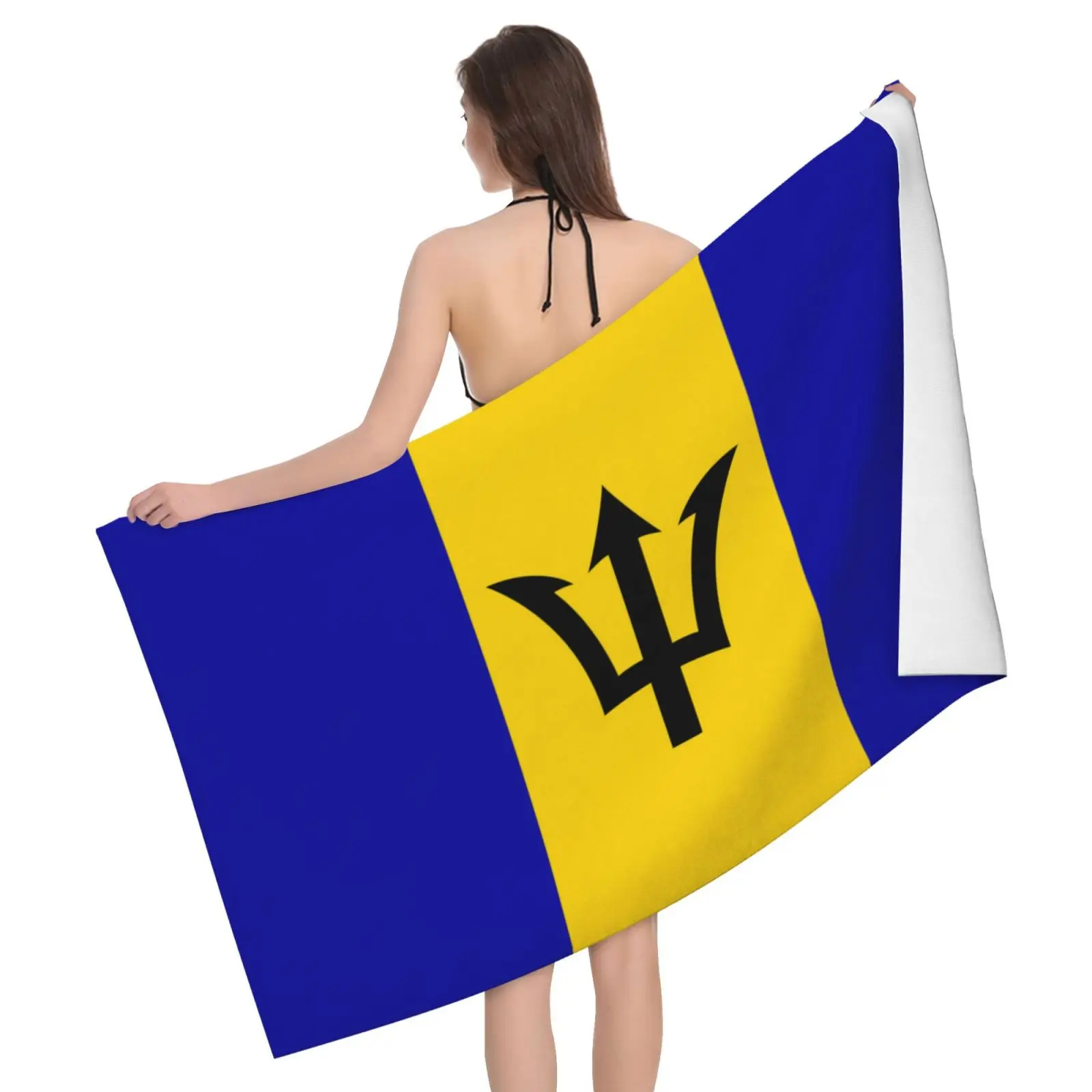 

Barbados Flag Bath Towel Quick Dry Super Absorbent Towel Swimming Bath Tub Camping Beach Towels Microfiber Towels Bathroom Set