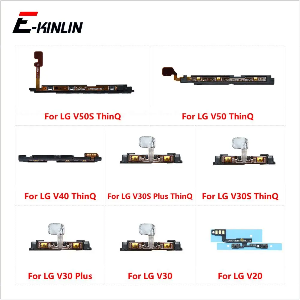 Mute Switch Power Key Ribbon Repair Part For LG V20 V30 V30S Plus V35 V40 V50 V50S ThinQ ON OFF Volume Button Control Flex Cable