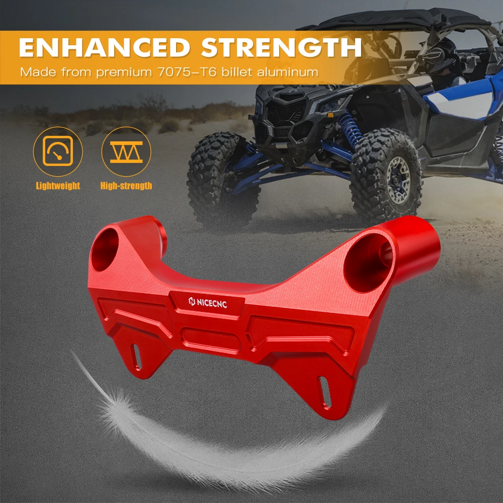 NICECNC Maverick X3 Front Upper Shock Brace & UTV Fan Cover Support For Can-Am Maverick X3 Turbo R RR 2017-2024