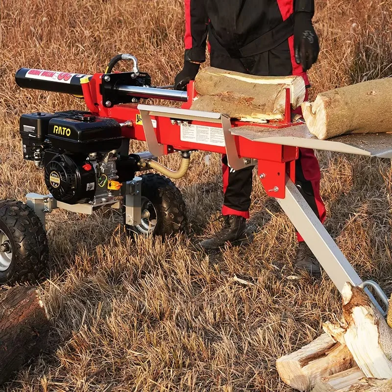 20t Highly Efficient Professional 7hp 20 Tons  Power Auto Feeding Firewood Processor Petrol Hydraulic Wood Log Splitter