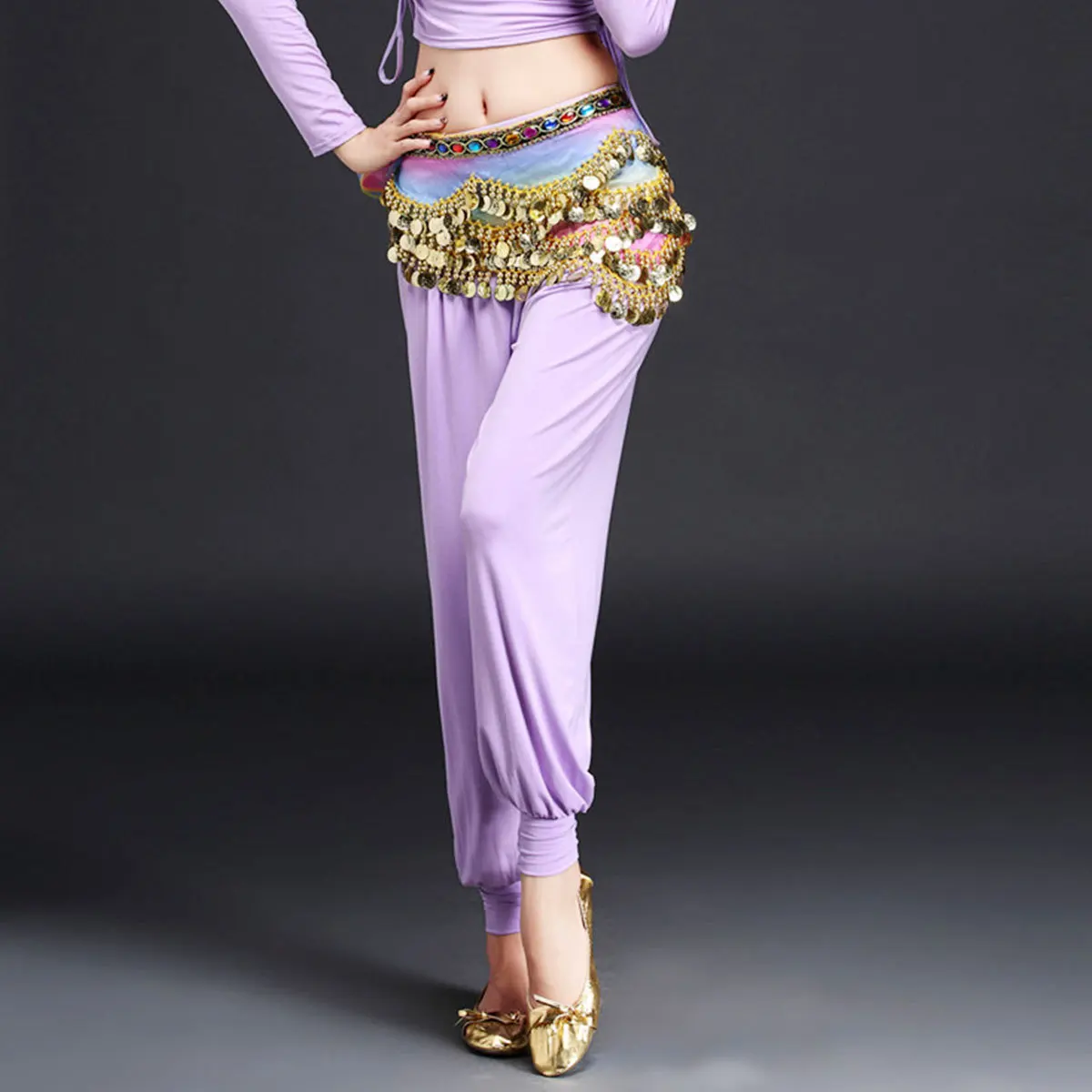 

Colorful Belly Dance Hip Wrap Crocheted Sequined Beaded Scarf Lightweight Elegant Women’S Fashion Skirt Belt Hip Scarf