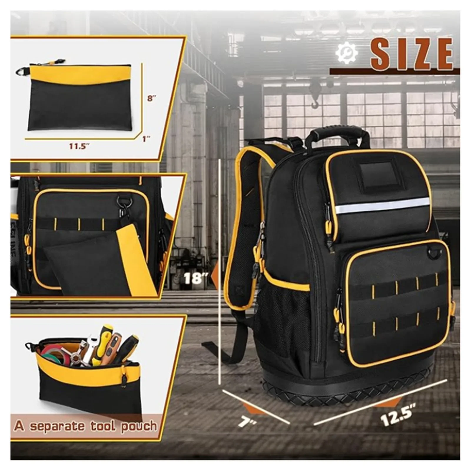 Waterproof Travel Shoulder Bags Electrician Carpentry Outdoor Backpack Toolbox Laptop Storage  Tool Case Durable Handbag Luggage