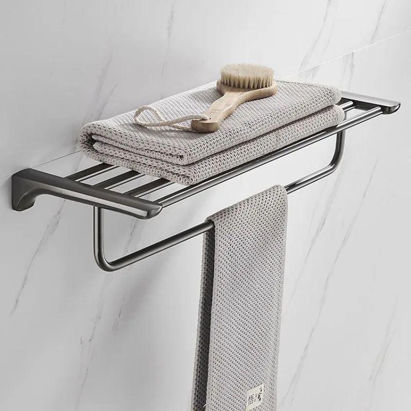 toilet accessories No punching stainless steel towel rack Multi-layer light luxury rack Bathroom storage Toilet towel rack