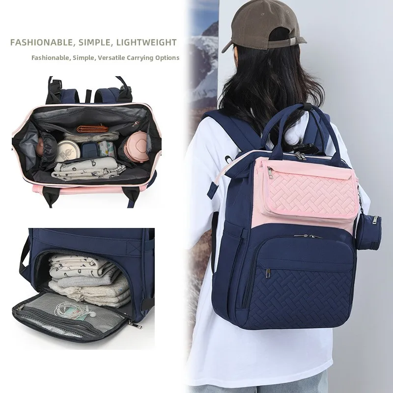 andrea maxi bum bag and mini backpack The Sidekick Black f1.4 Luxury Leather Backpacks - Color:Artic/Denim Interior padded laptop sleeve
