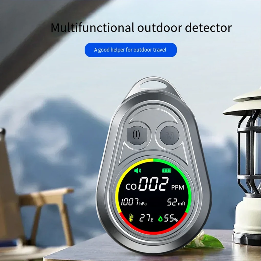 Detector de monóxido de carbono Detector de aire portátil Medición precisa de humedad en cualquier lugar Temperatura