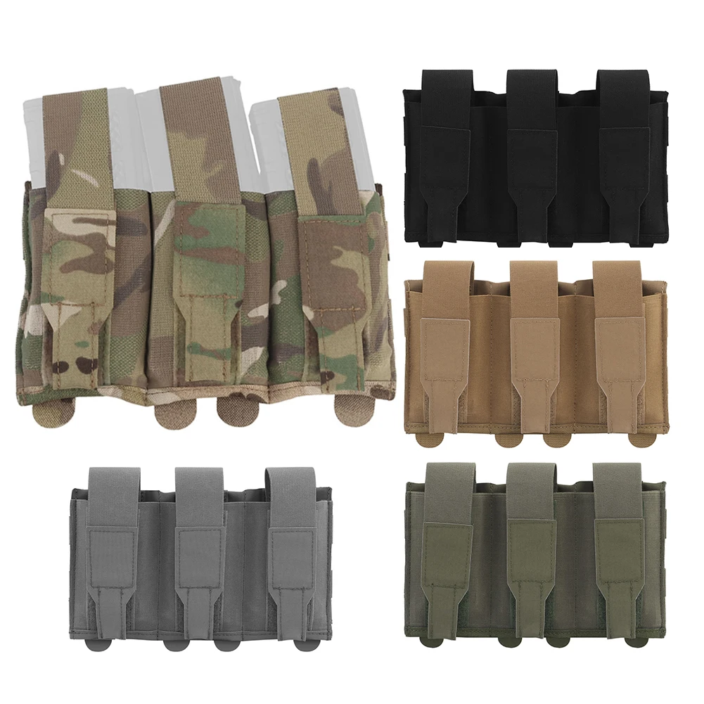 Light weight Triple Mag Pouch AR15 5.56 .223 Magazine Holster AK .762 Cartridge carrier for  Equipment Molle Belt Vest