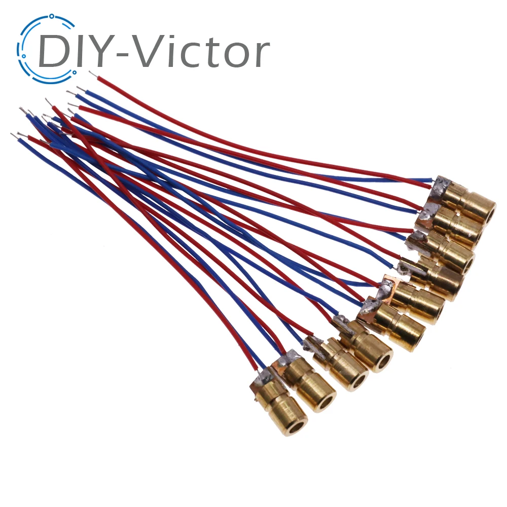 Laser Diodes 5mW 650 nm Diodo RED Dot Laser Diod Circuit 3V/5V 5mW 650nm Module Pointer Sight Copper Head