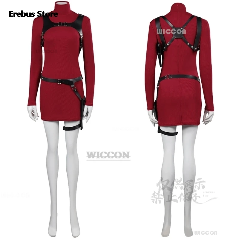 Ada Wong Cosplay Wigs Women Costume Game Resident 4 Roleplay Fantasia Outfit Halloween Carnival Party Cloth For Female Disguise