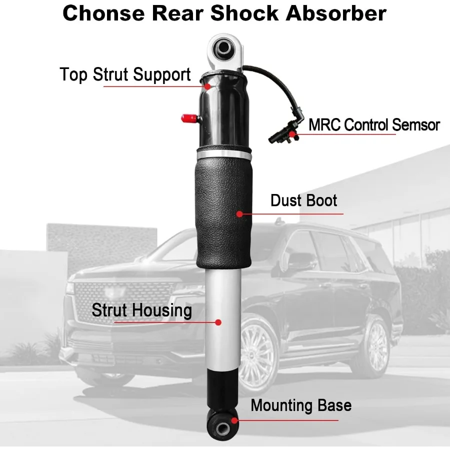 โช้คอัพหลัง 2 ชุด สำหรับรถเชฟโรเลต ซับเบอร์บัน ทาโฮ แคดิลแลค เอสคาเลด ESV จีเอ็มซี ยูคอน XL ปี 2015-2020 รุ่น 23151122 23267007 2