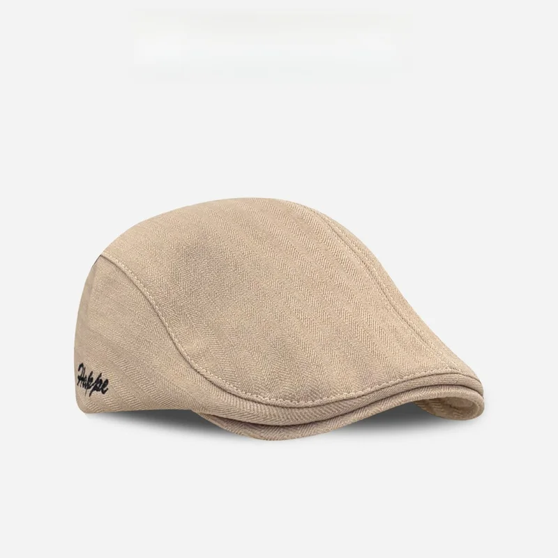 Solid Color British-Style Newsboy Cap Unisex Vintage-Style Artistic Beret Simple Forward Cap for Men And Women