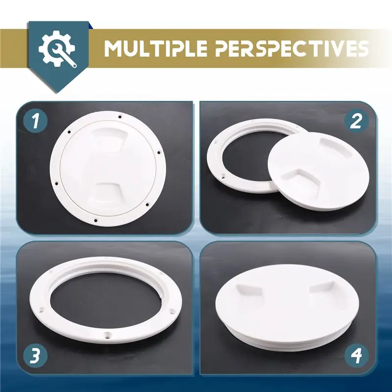 A30F-Screw Out Inspection Deck Plate Hatch Marine Boat Yacht Detachable Cover Abs-5 Inch