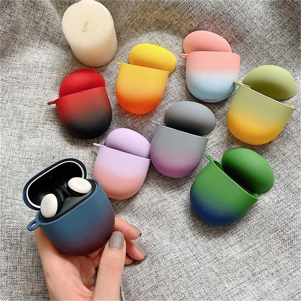 Gradient Colour Matte Hard Plastic PC Earphone Protective Case for Google Pixel Buds 2 Headphone Anti-fall Protect Cover