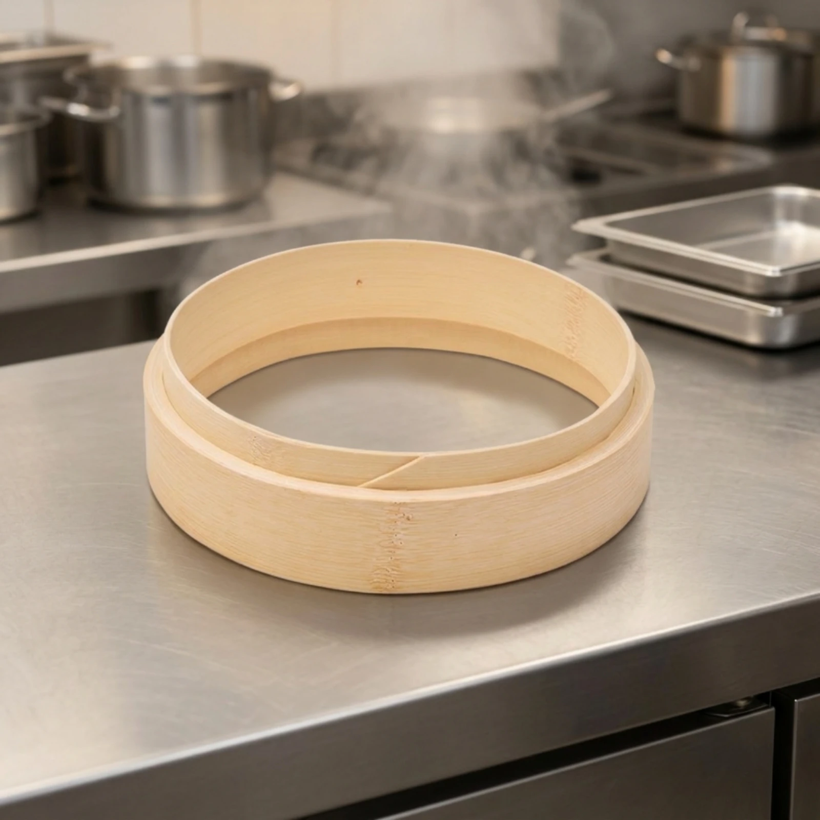 Bamboo Steamer Height Extension Piece Stackable Bamboo Steamer Extension Extension Piece Cookware Traditional Food-Grade