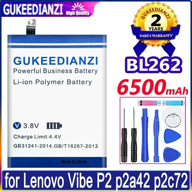 

Мобильный телефон батареи 6500 мАч для Lenovo Vibe P2 P2C72 P2A42, сменный портативный аккумулятор для смартфона