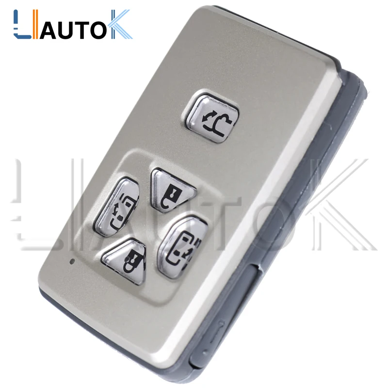 

Умные автомобильные ключи LIAUTOK с 5 кнопками для Toyota Estima, Alphard, Vellfire, FSK 312 МГц, плата 271451-0500, чип 4D, корпус для автоключа с дистанционным управлением.