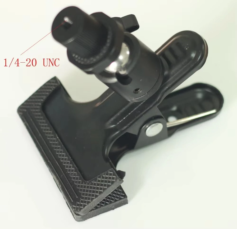 Multi-function Clamp with 1/4 double female adaptor for Camera Flash tripod 5D2, 1/4-20 thread with clip adapter