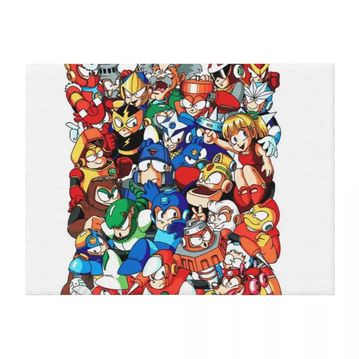 

Mega Man 1, 2, and 3 Robot Masters Throw Blanket Cute Plaid For Sofa Thin anime halloween Blankets