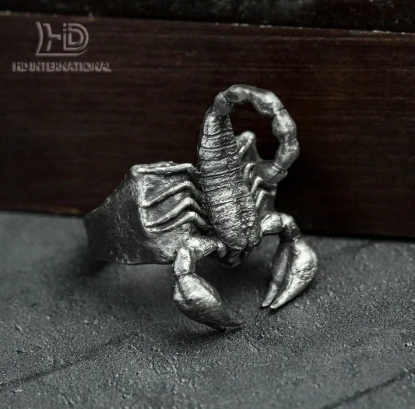 handmade Scorpion Sterling 925 Silver Ring|Scorpio Constellation Ring|Scorpion Animal Ring|Scorpion Silver Jewelry|Scorpio Gift