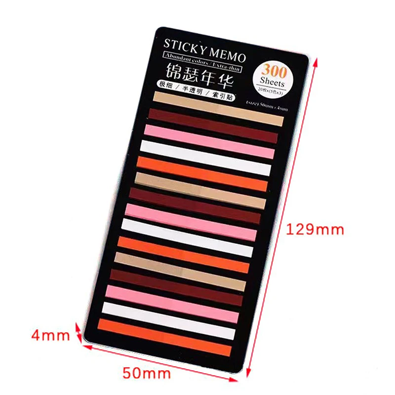 300Sheet Transparent Flourescent Index Tabs PET Arrow Flags Stickers Note For Page Marker Planner Sticker Office School Supplies