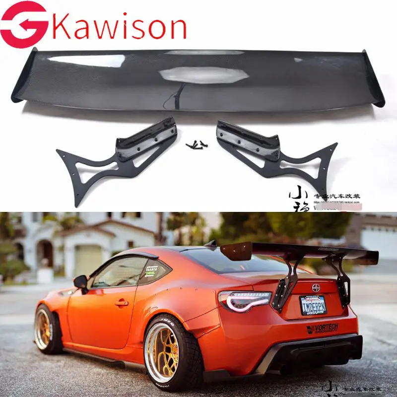 Włókno węglowe niepomalowane czarny materiał z włókna szklanego G styl GT 86 brz tylny spoiler skrzyni bagażnika dla Subaru BRZ Toyota 86 GT86