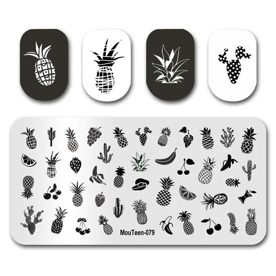 Nail Art Stamp Placas Selo, Manicure Set, Ano Novo, Dia de Natal, MouTeen173