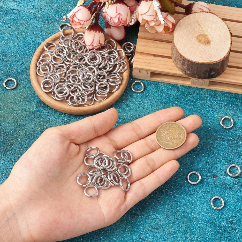 Bulk Jewelry Stainless Steel Open Jump Rings Loop Split Rings Connectors for Jewelry Accessories Making DIY Finding Supply