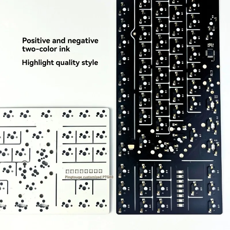 80B Keyboard PCB Hot-Swappable Suit80 Y80 SN80 YR80 Layouts Single-Key Wired Single Mode PCB for Mechanical Keyboard Accessories