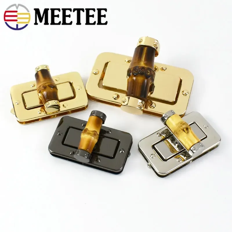 2/4pcs 25x42/33x61mm Bamboo Metal Turn Lock Snap Hooks Women Bag Twist Locks Clasp Closure DIY Buckle Hardware Accessories E6-16