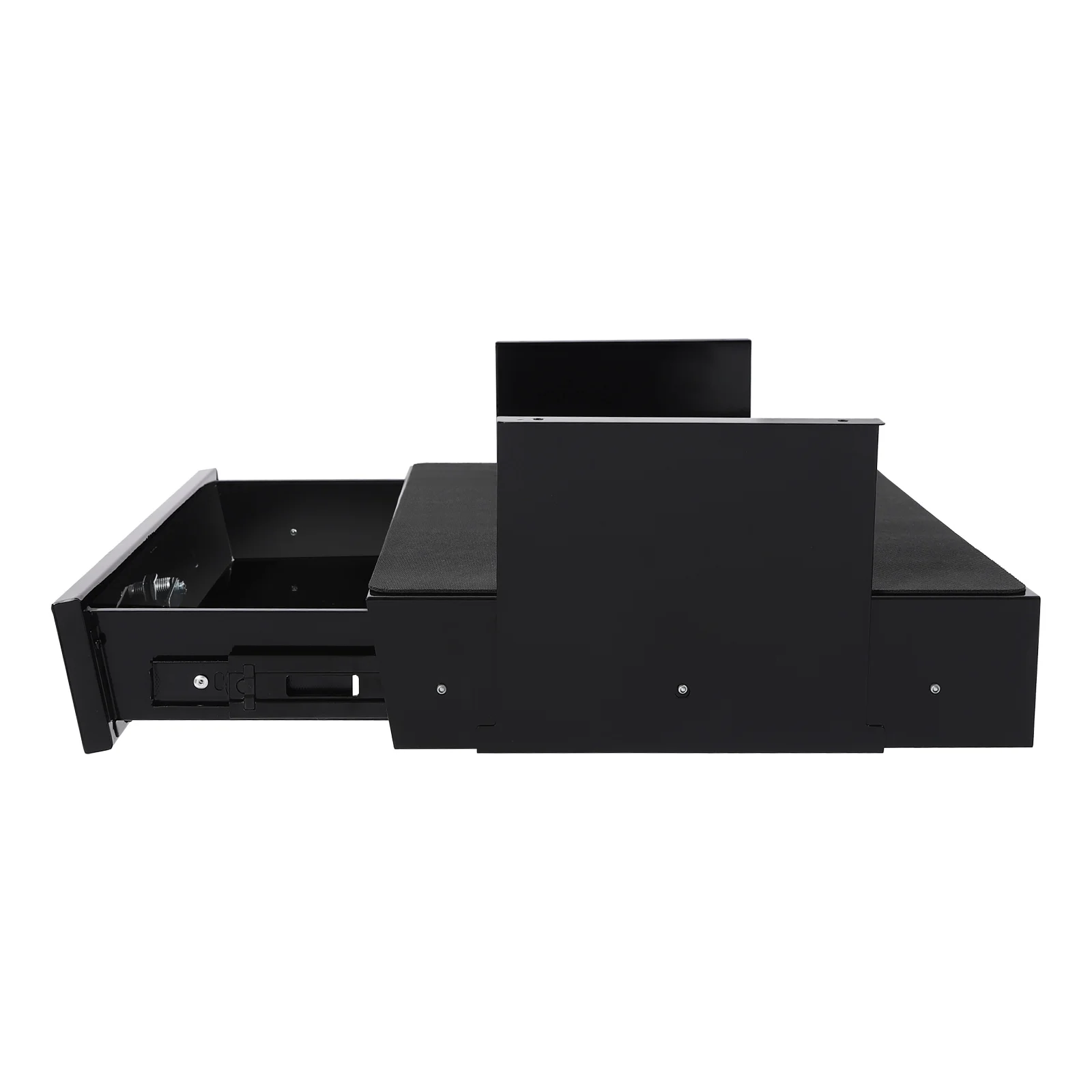 

Durable Under Desk Mounted Pull-Out Drawer, Non-Toxic, Anti-Corrosion, Rust-Resistant Iron Frame, Organizes Mouse, Charger,