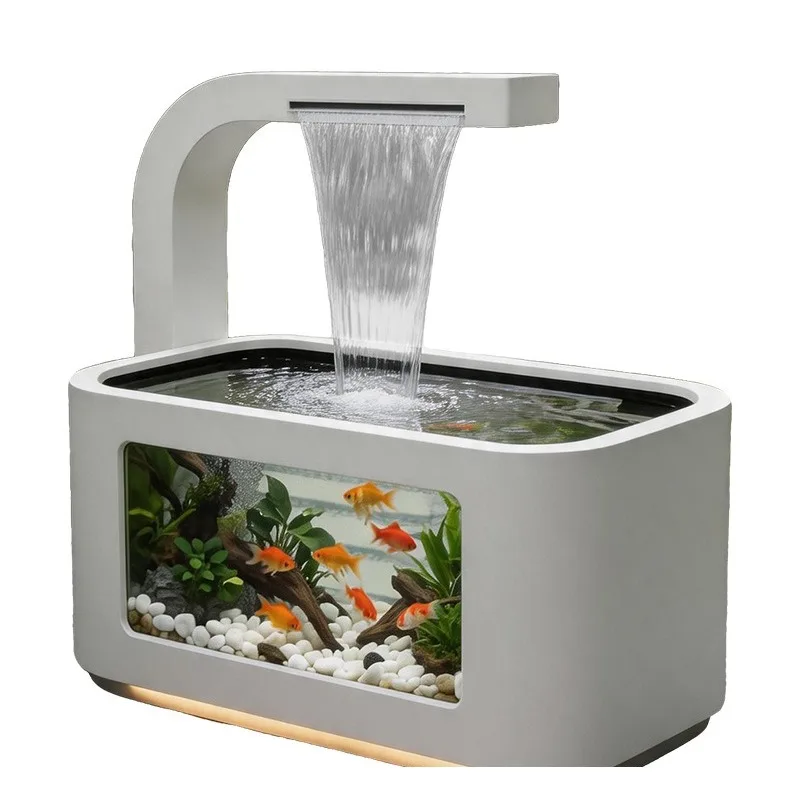 Aluminum alloy outdoor courtyard flowing water landscape pool fish ecological fish tank stainless steel stacked water