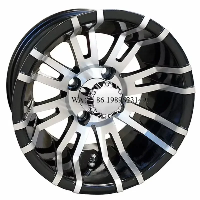 Wmwmnu for 8 10 13 14 15 Inch Trailer Alloy Wheel Rims 5x114.3 6x139.7 PCD Steel Wheels for Caravan Boat Utility Vehicle