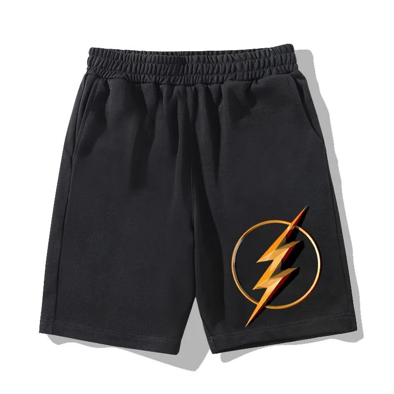 Personalidad DC The Flash Batman creativo anime impreso patrón casual moda versátil suelto transpirable cómodos pantalones cortos