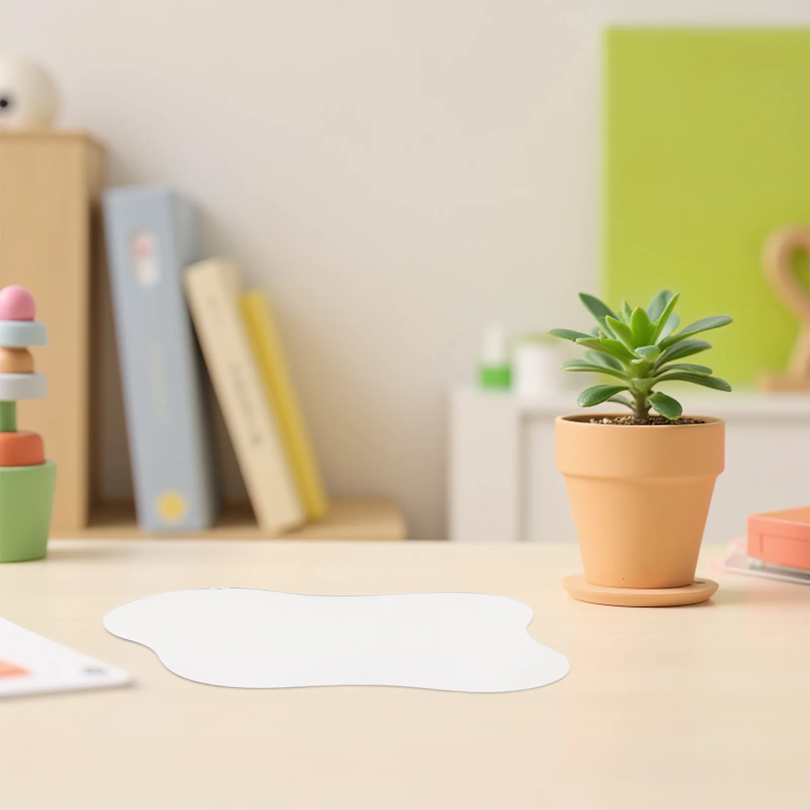 Tablero de reflejo de micropaisaje curvo para decoración de pueblo en miniatura, estanque de exhibición de Navidad, espejo de patinaje festivo, 2 uds.