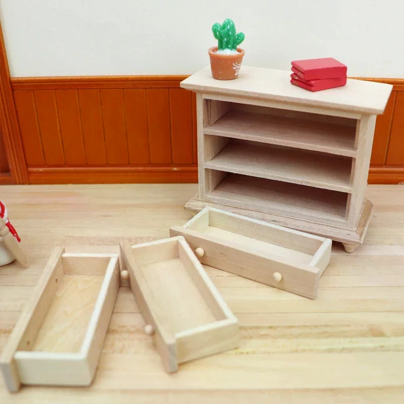 1:12 Puppenhaus Miniatur Schublade Schrank Spind Nachttisch Möbel Modell Dekor Spielzeug Puppenhaus Zubehör