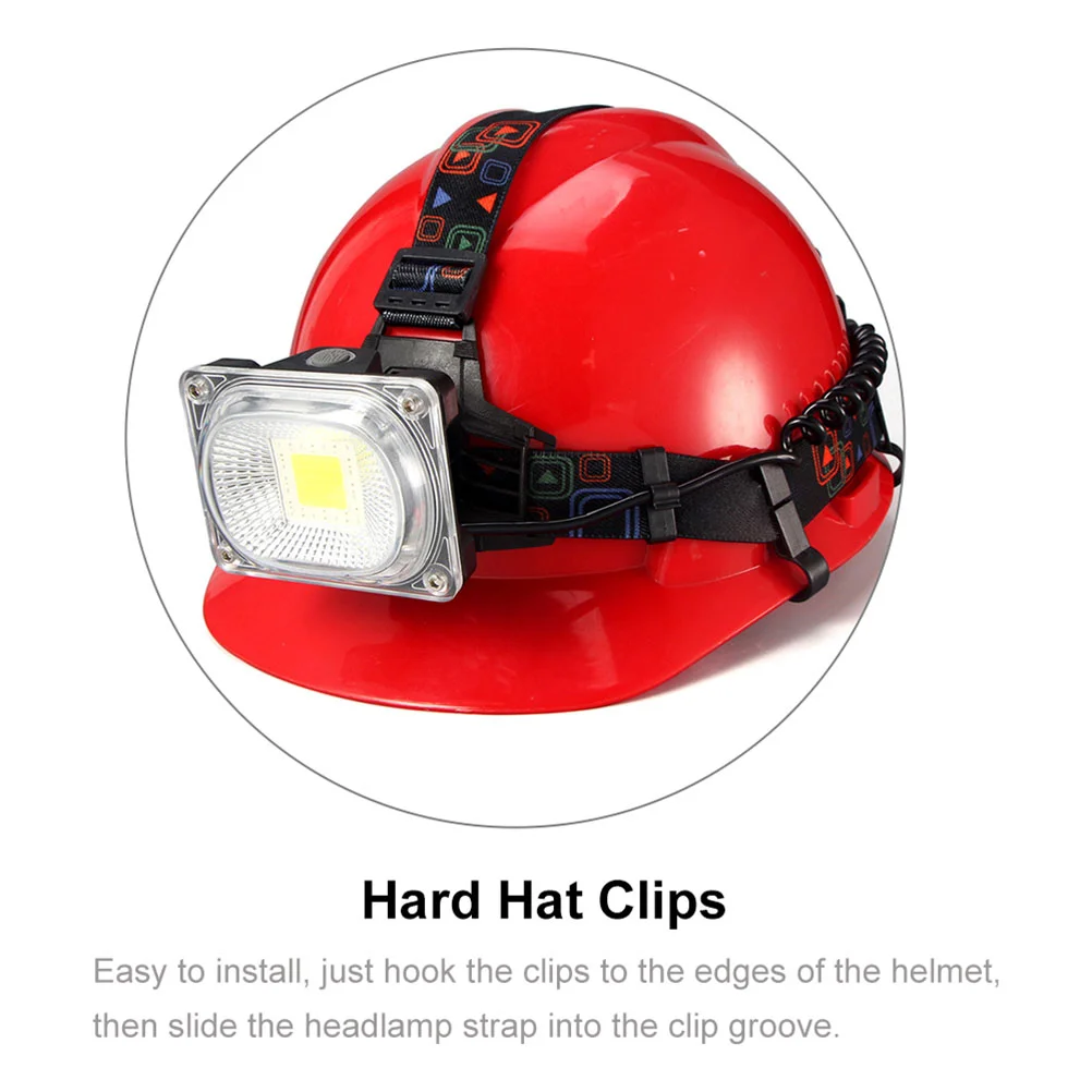 10 Pcs Headlight Fixed Anti-slip 8pcs Hard Hats Clips for Headlamp Plastic Mount Man Flashlight