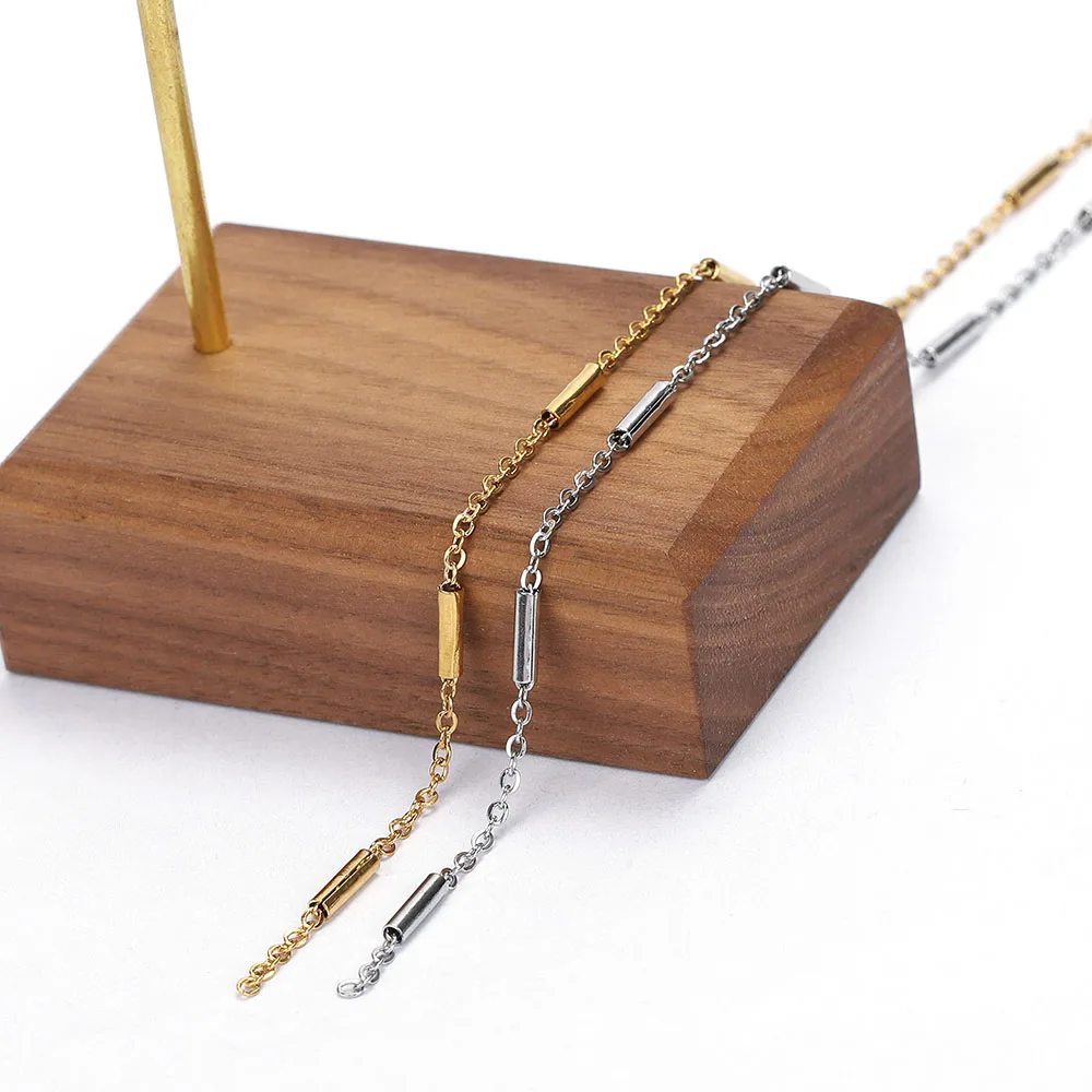 2meters Stainless Steel Necklace Chain Tube Gold Chain Accessories for Bracelets Jewelry Making Components Handmade DIY image 6