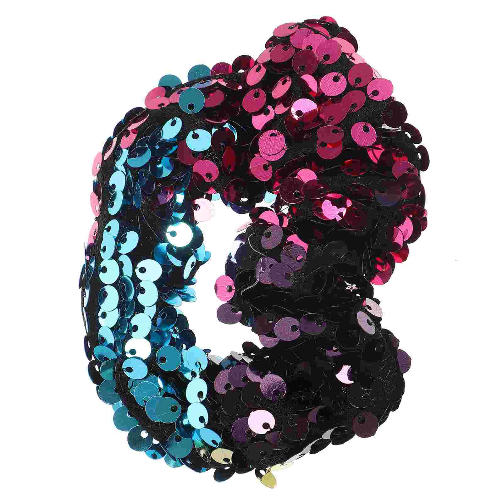 

Hair Accessories for Girls Tie Elastic Sequins Band Cloth Colorful Ponytail Holder Miss