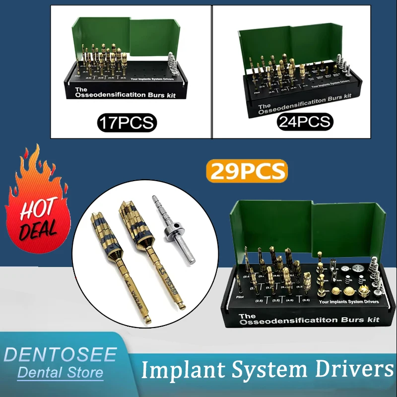 

Dental Ridge Expansion Kit Osseodensification Burs & Bone Tools for Alveolotomy, Implant Surgery