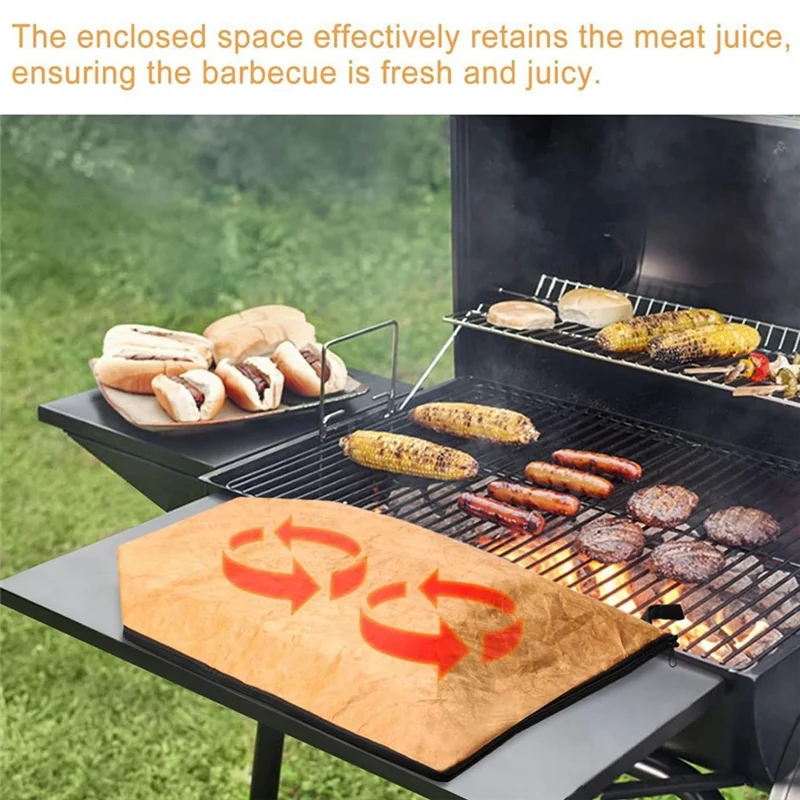 

J1UL1N BBQ Blanket For Meat, Reusable BBQ Meat Insulated Resting Bag, Meat Resting Blanket For BBQ Smokers And Grilling Outdoor