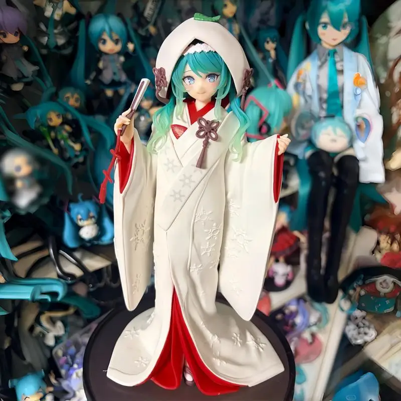 Genuine Taito Snow Miku 2013 All Stars 21cm Anime Pvc Figure Model Toy Collectible Statue Desktop Decoration Toy