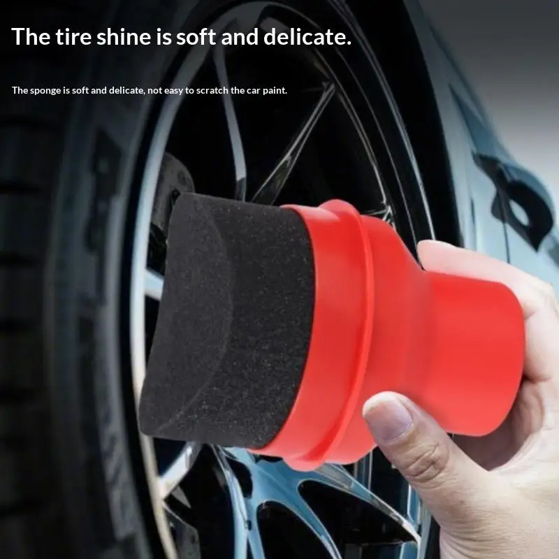 Handheld Car Tire Waxing Sponge Non-Scratch Soft Microfiber Pad for Auto Polishing Tire Care Home Car Maintenance