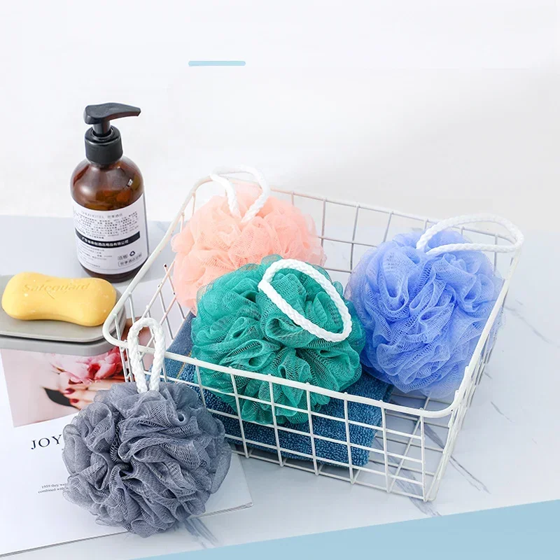 Loofah Bath Ball Mesh Sponge Milk Shower Accessories Bathroom Supplies Bath Flower Super Soft Body Cleaning Mesh Brush