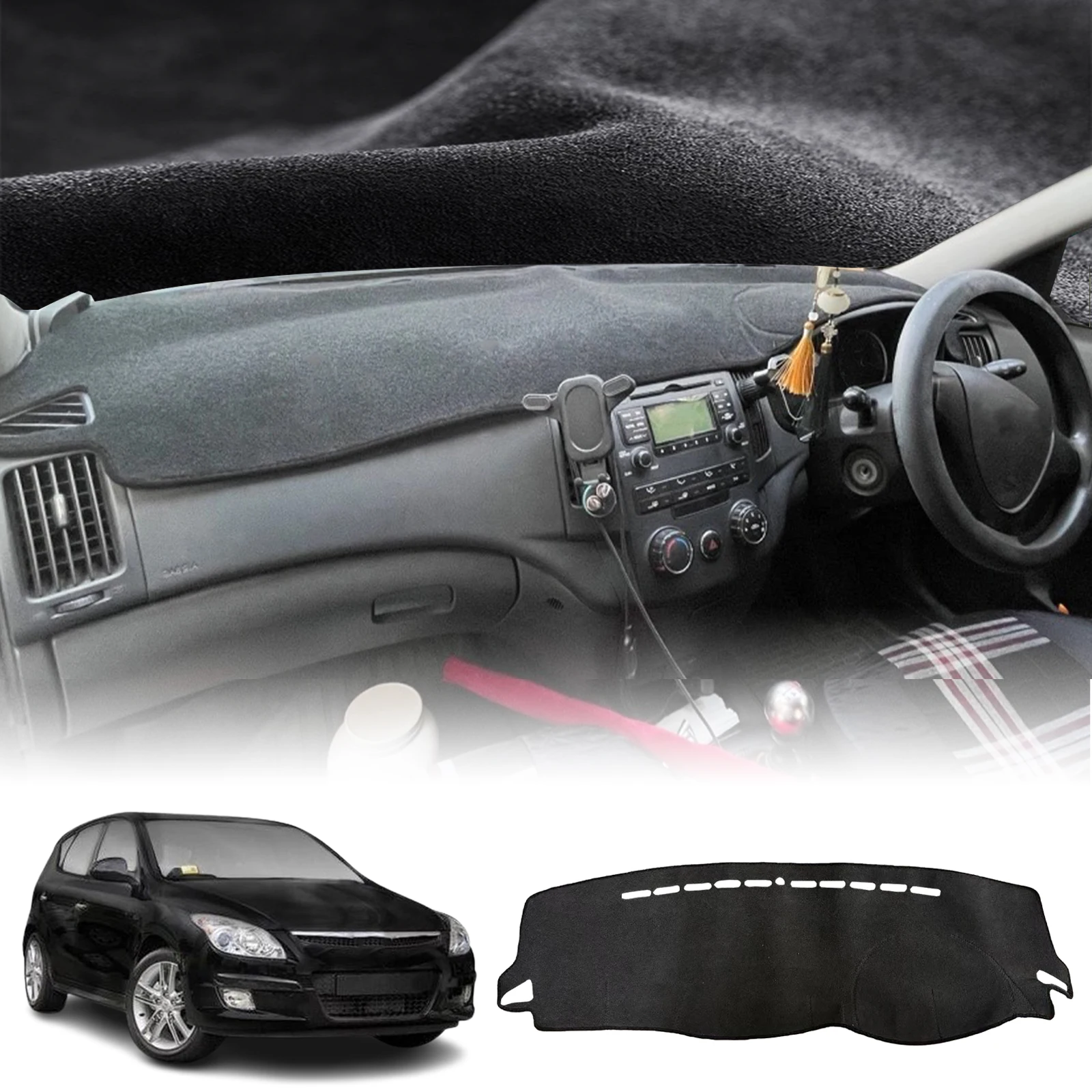 

fit for Hyundai Elantra i30 2007 2008 2009 2010 Car Dashmat Dashboard Cover Pad Accessories DashMat Sunshade Protective Carpet