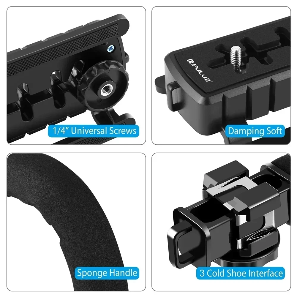 Universal Camera Stabilizer C-shaped Handheld C-frame Photography Stabilizer for DSLR SLR DV Cameras Mobile Phone