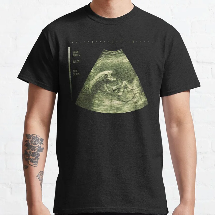 Congratulations! It's a Xenomorph Horror Sci-Fi Alien space Scream scary film chestburster funny t shirt plus size clothing